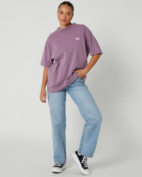 PIGMENT ORCHID WHITE WOMENS CLOTHING STUSSY T-SHIRTS + SINGLETS - ST101000PIGORC
