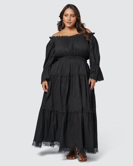 BLACK WOMENS CLOTHING THE POETIC GYPSY DRESSES - CPAW24067001-10