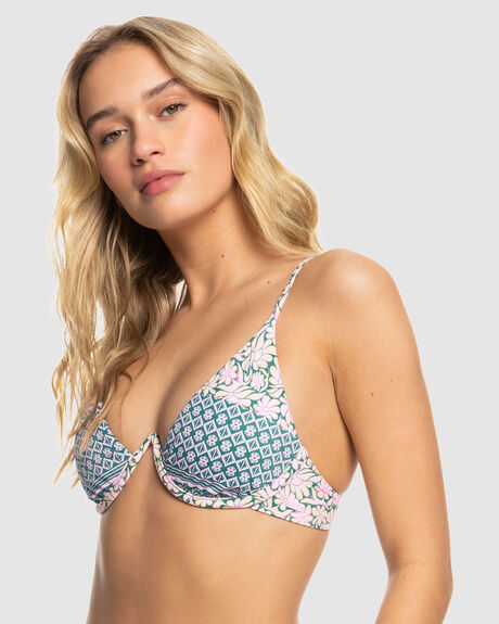 AVENTURINE SPIRIT WOMENS SWIMWEAR ROXY BIKINI TOPS - ERJX305164-XMGY