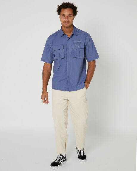 PACIFIC BLUE MENS CLOTHING BRIXTON SHIRTS - 1325PACBL