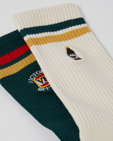 CREAM FORREST MENS ACCESSORIES FOOT-IES SOCKS + UNDERWEAR - FVB1537-CFOR
