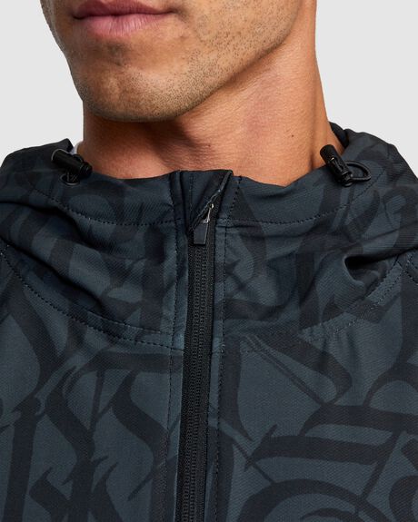 BLACK MENS CLOTHING RVCA SPORTSWEAR - AVYJK00222-BLK