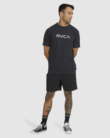 RVCA BLACK MENS CLOTHING RVCA T-SHIRTS + SINGLETS - UVYZT00381-RVB