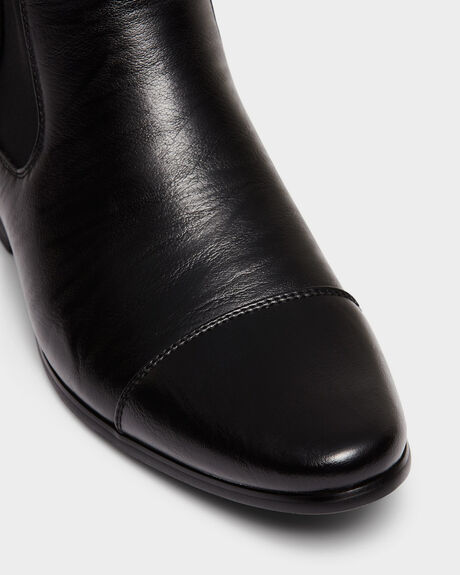 BLACK MENS FOOTWEAR UNCUT BOOTS - YHPU423BLK