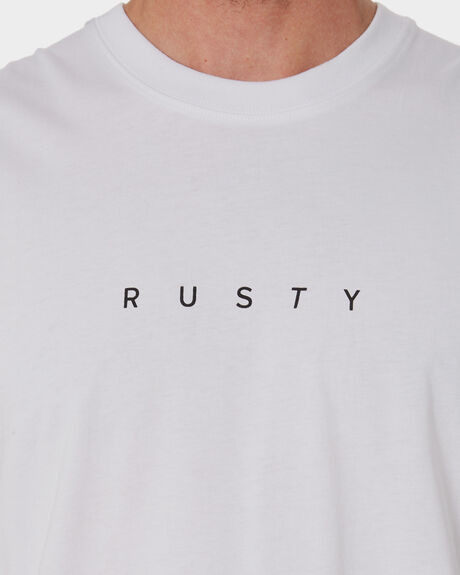 WHITE MENS CLOTHING RUSTY SINGLETS + TANKS - MSM0270WHT