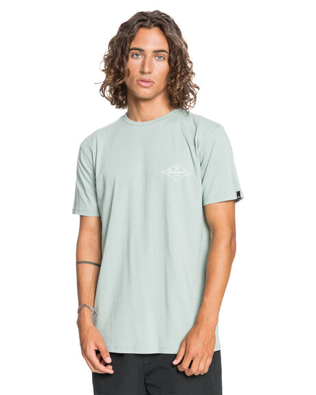 GREEN MILIEU MENS CLOTHING QUIKSILVER GRAPHIC TEES - EQYZT06200-GHN0