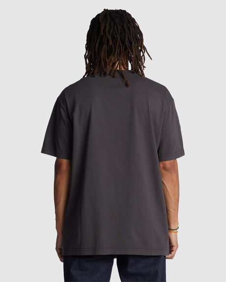 BLACK ENZYME WASH MENS CLOTHING DC SHOES GRAPHIC TEES - ADYZT05230-KVJW