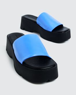 Womens blue slides store