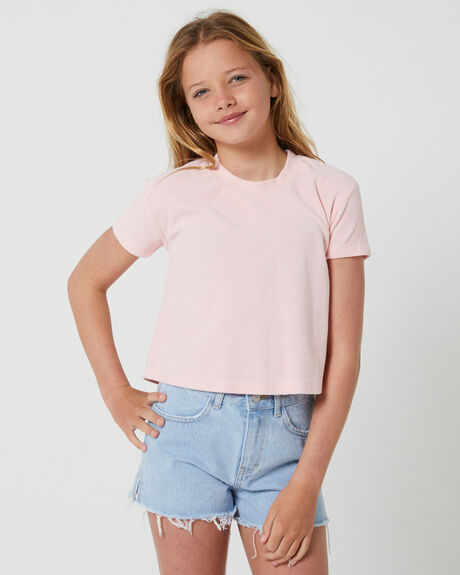 CANDY PINK KIDS YOUTH GIRLS SWELL T-SHIRTS + SINGLETS - S6221166CNDPK