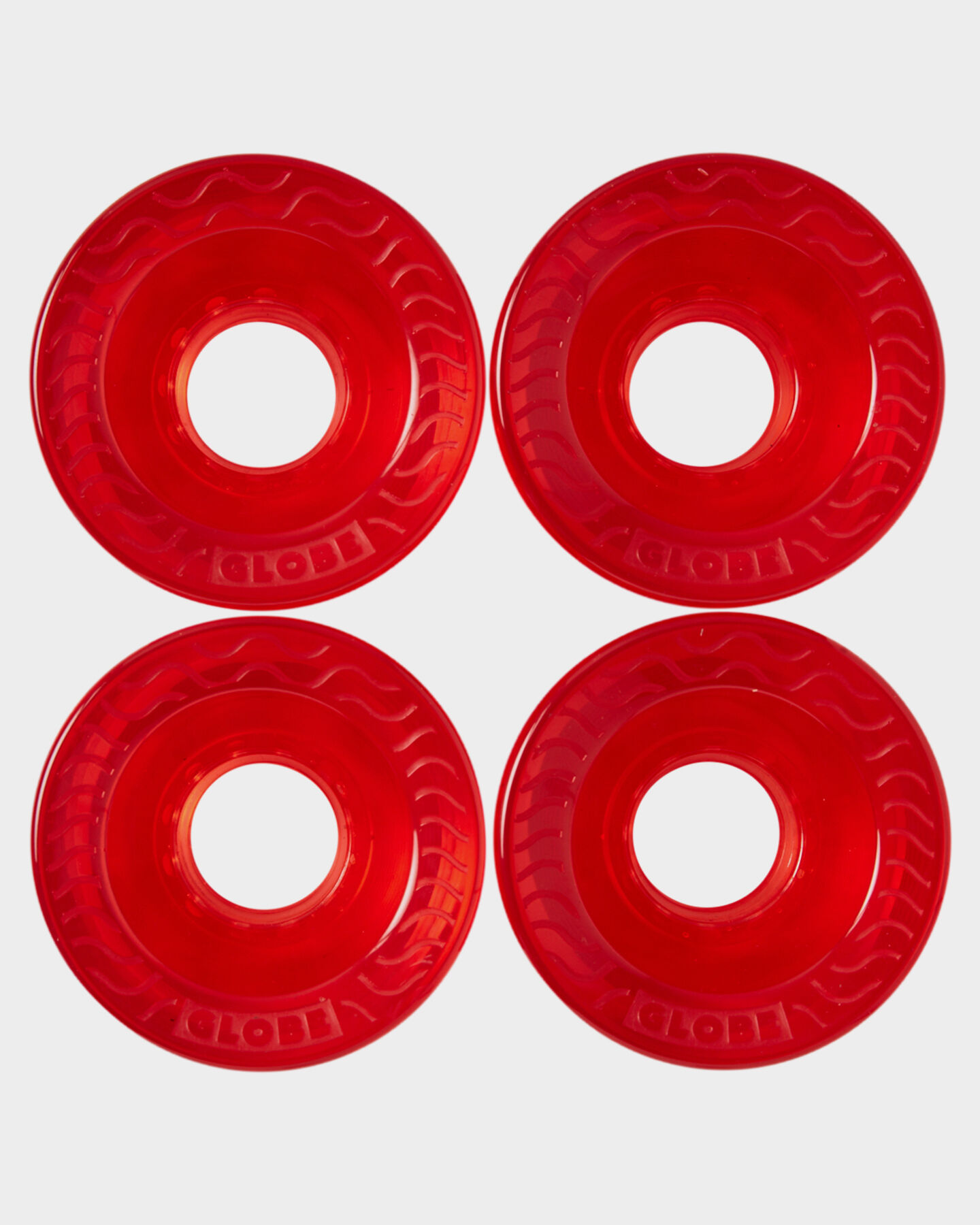 Globe Retro Flex Clear Red 58mm 83a Skateboard Wheels 