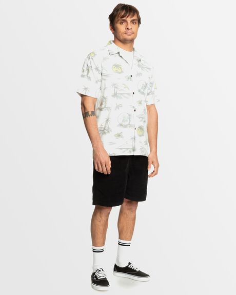 SNOWWHITE DNA DESTINA ISLANDSS MENS CLOTHING QUIKSILVER SHIRTS - AQYWT03400-WBK9