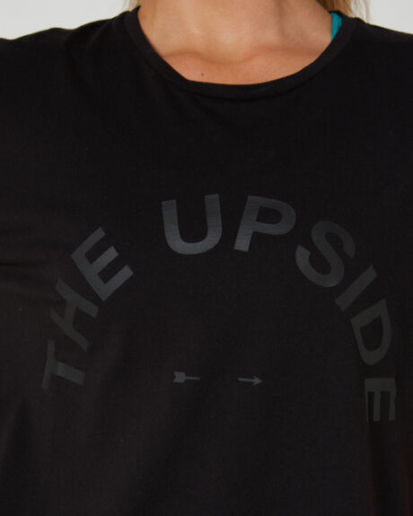 BLACK WOMENS CLOTHING THE UPSIDE TEES - USW020030BLK