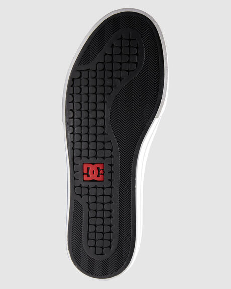 BLACK WHITE RED MENS FOOTWEAR DC SHOES SNEAKERS - ADYS400043-XKWR