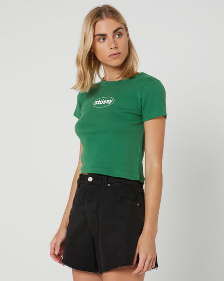 KELLY GREEN WOMENS CLOTHING STUSSY TEES - ST121000KEL