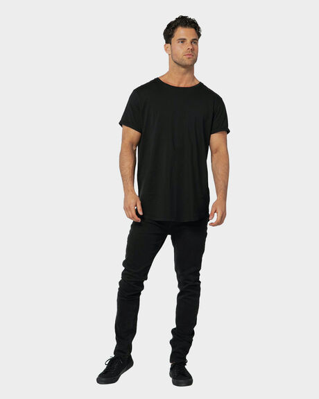 BLACK MENS CLOTHING ONEBYONE BASIC TEES - OBO-971-S