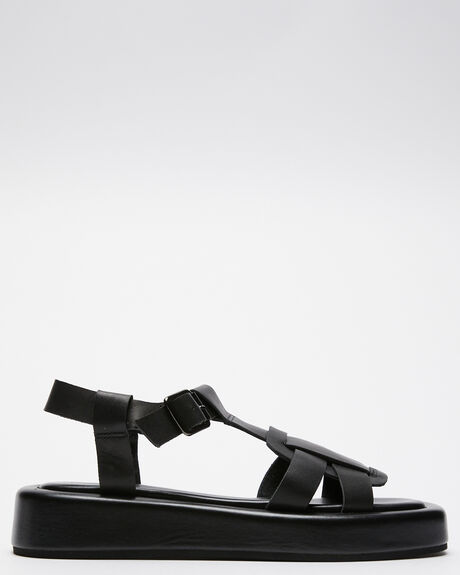 BLACK WOMENS FOOTWEAR WALNUT SANDALS - SIENNAS22BLK