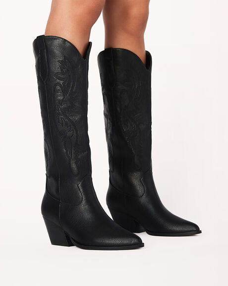 BLACK WOMENS FOOTWEAR BILLINI BOOTS - B1372-BLK