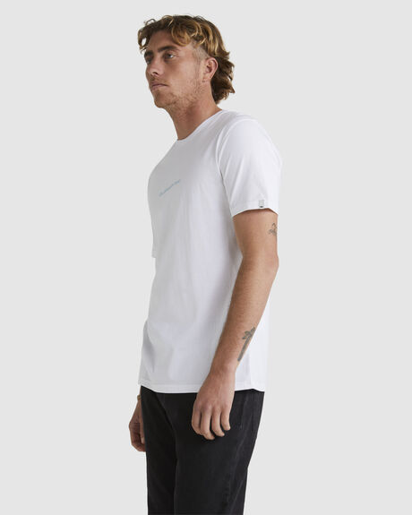 WHITE MENS CLOTHING QUIKSILVER T-SHIRTS + SINGLETS - UQYZT04930-WBB0