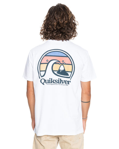 WHITE MENS CLOTHING QUIKSILVER GRAPHIC TEES - EQYZT06194-WBB0