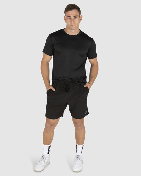 BLACK MENS CLOTHING UNIT SHORTS - 229117002-BLACK