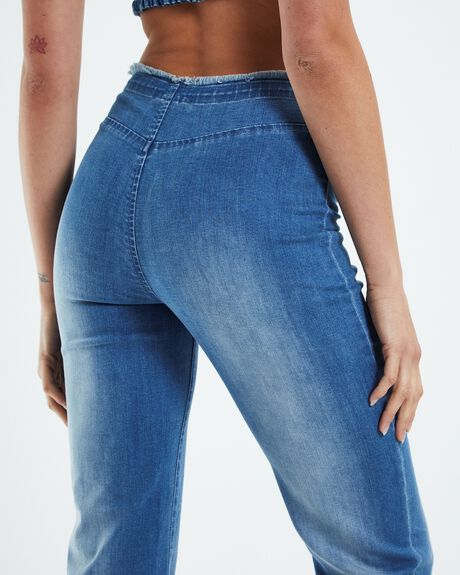 BLUE WOMENS CLOTHING NEON HART JEANS - 52212500022