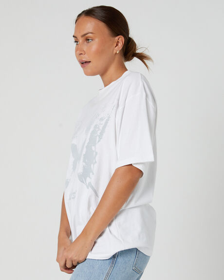 WHITE WOMENS CLOTHING MISFIT T-SHIRTS + SINGLETS - MT124W1006-WHT