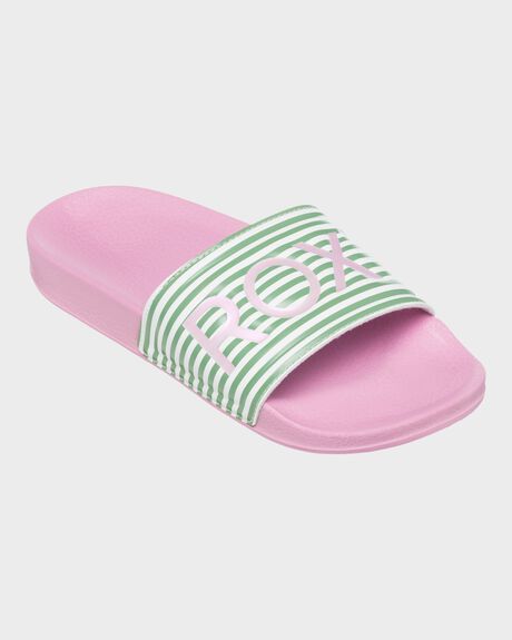 GOSSAMER PINK KIDS YOUTH GIRLS ROXY SLIDES + THONGS - ARGL100287-GPK