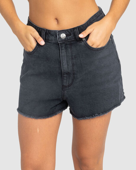 ANTHRACITE WOMENS CLOTHING ROXY SHORTS - ERJDS03322-KVJ0