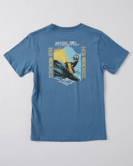 DUSTY BLUE KIDS BOYS RIP CURL TOPS - 01OBTE3458