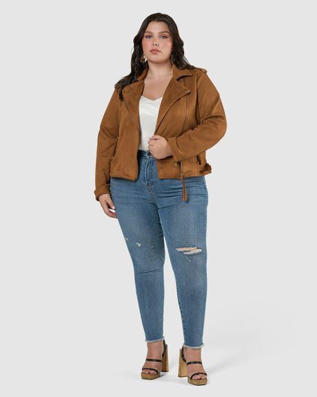 TAN WOMENS CLOTHING THE POETIC GYPSY COATS + JACKETS - CPAW24205001-10