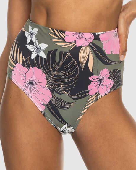 ANTHRACITE CLASSIC WOMENS SWIMWEAR ROXY BIKINI BOTTOMS - ERJX404833-KVJ9