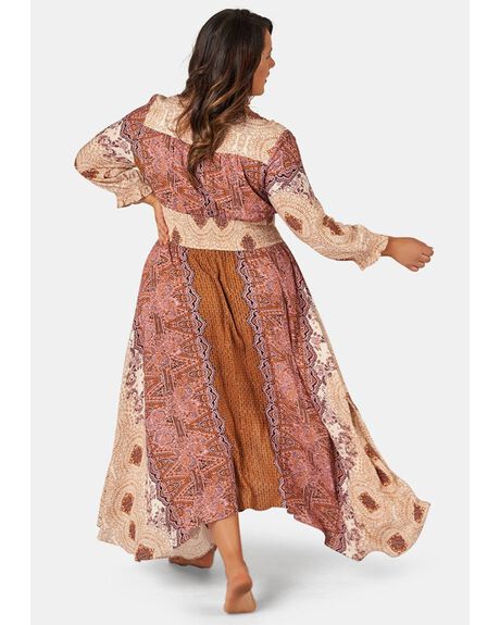 PAISLEY PRINT WOMENS CLOTHING THE POETIC GYPSY DRESSES - CPSS19509001-10