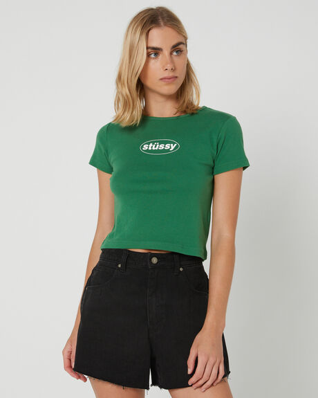 KELLY GREEN WOMENS CLOTHING STUSSY TEES - ST121000KEL
