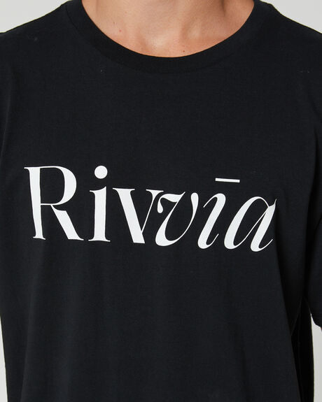 BLACK MENS CLOTHING RIVVIA PROJECTS T-SHIRTS + SINGLETS - RTE-22401BLK