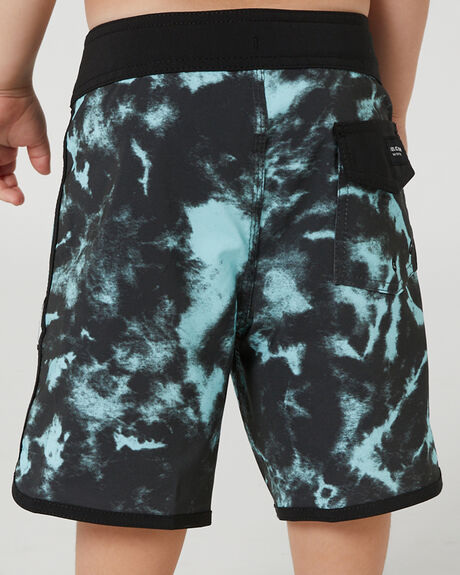 RINSED BLACK KIDS BOYS VOLCOM BOARDSHORTS - Y0842203RIB