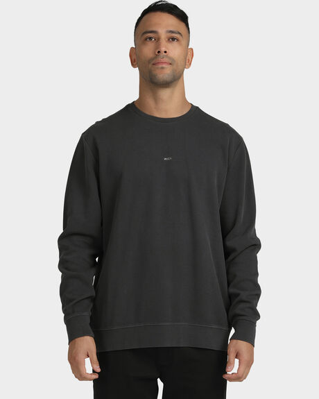 WASHED BLACK MENS CLOTHING RVCA JUMPERS - UVYFT00112-WAA