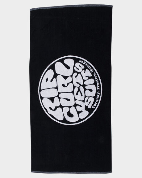 BLACK MENS ACCESSORIES RIP CURL TOWELS - CTWAO90090