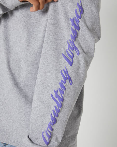 HEATHER GREY MENS CLOTHING HUF GRAPHIC TEES - TS01956-HTGRY