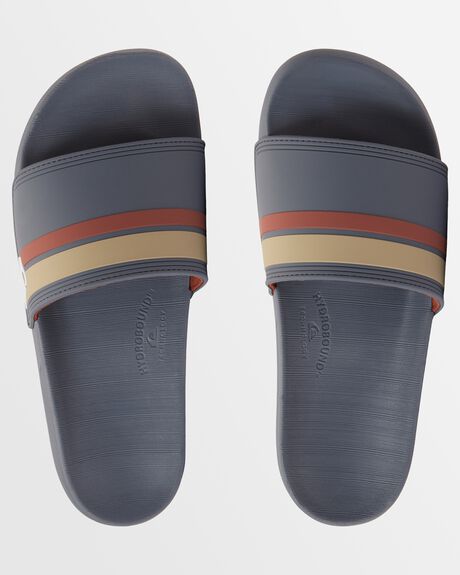 GREY 6 MENS FOOTWEAR QUIKSILVER SLIDES + THONGS - AQYL100867-SYJ6