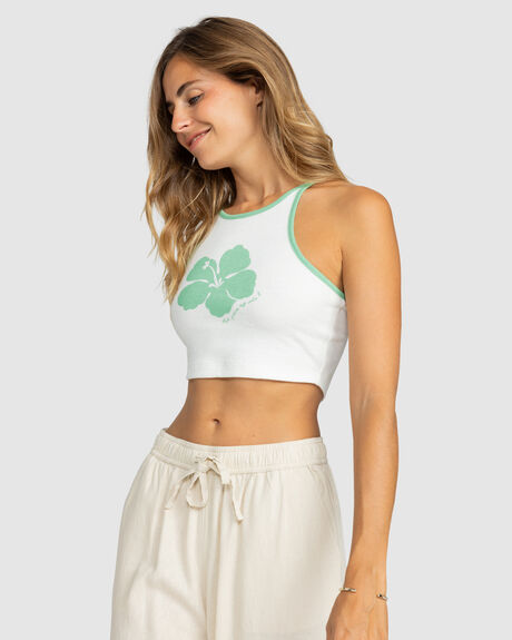 SNOW WHITE WOMENS CLOTHING ROXY T-SHIRTS + SINGLETS - ERJKT04122-WBK0