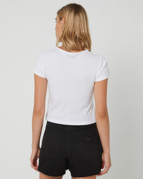WHITE WOMENS CLOTHING STUSSY TEES - ST135000WHI