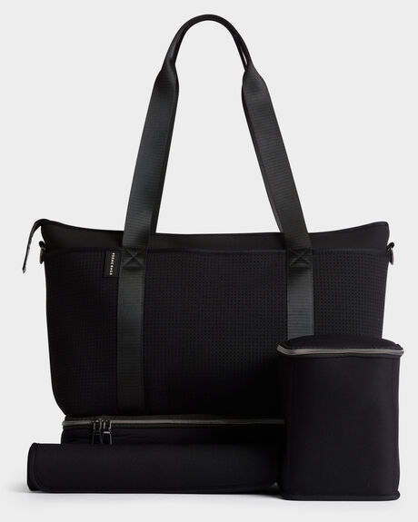 Prene Bags The Sunday Bag Neoprene Tote Baby Travel Bag Black SurfStitch