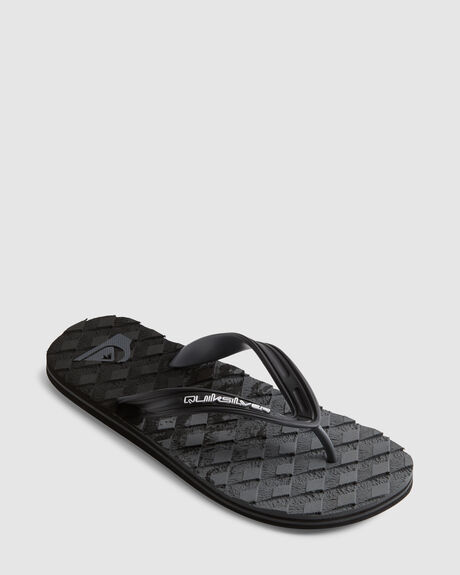 GREY MENS FOOTWEAR QUIKSILVER SLIDES + THONGS - AQYL101313-SYJ1