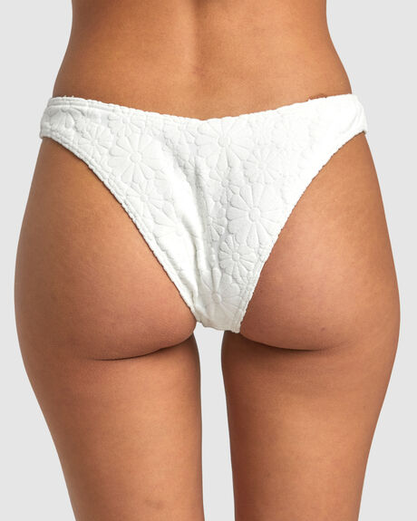 WHISPER WHITE WOMENS SWIMWEAR RVCA BIKINI BOTTOMS - AVJX400344-WPW