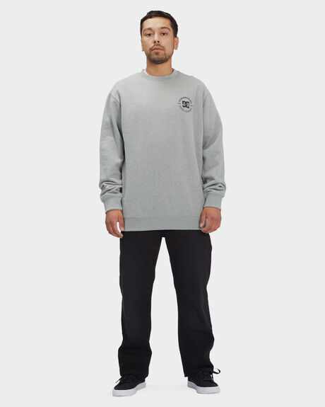 HEATHER GREY MENS CLOTHING DC SHOES JUMPERS - ADYSF03079-KNFH
