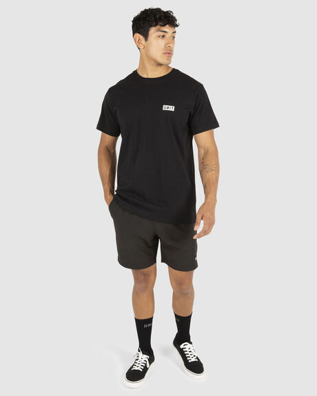 BLACK MENS CLOTHING UNIT T-SHIRTS + SINGLETS - 231110004-BLACK