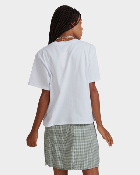 WHITE WOMENS CLOTHING RVCA TEES - UVJZT00111-WHT