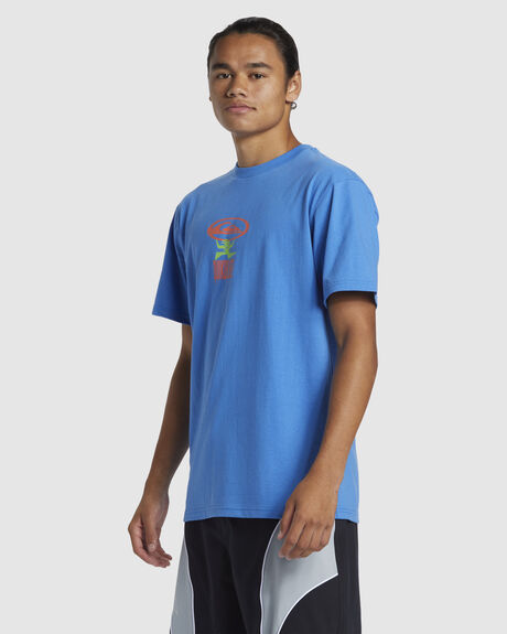 NEBULAS BLUE MENS CLOTHING QUIKSILVER T-SHIRTS + SINGLETS - AQYZT09910-BQV0