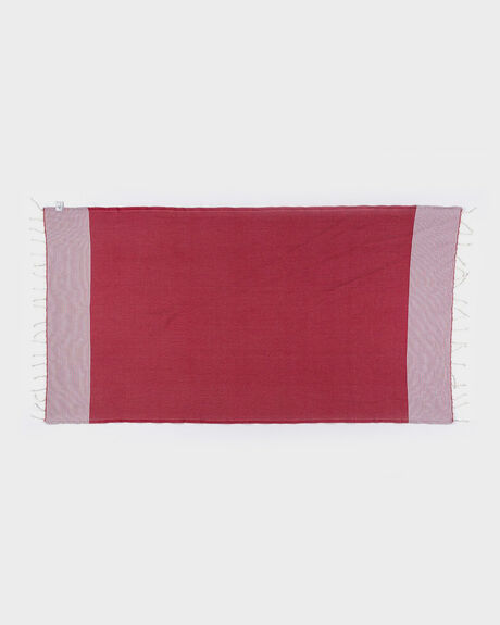RED WOMENS ACCESSORIES BLEM BEACH ACCESSORIES TOWELS - BORDEUXALLR