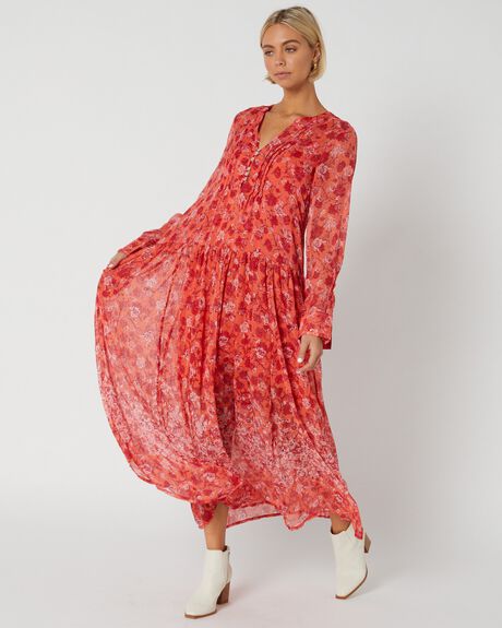 CORAL COMBO WOMENS CLOTHING FREE PEOPLE DRESSES - OB16756758825